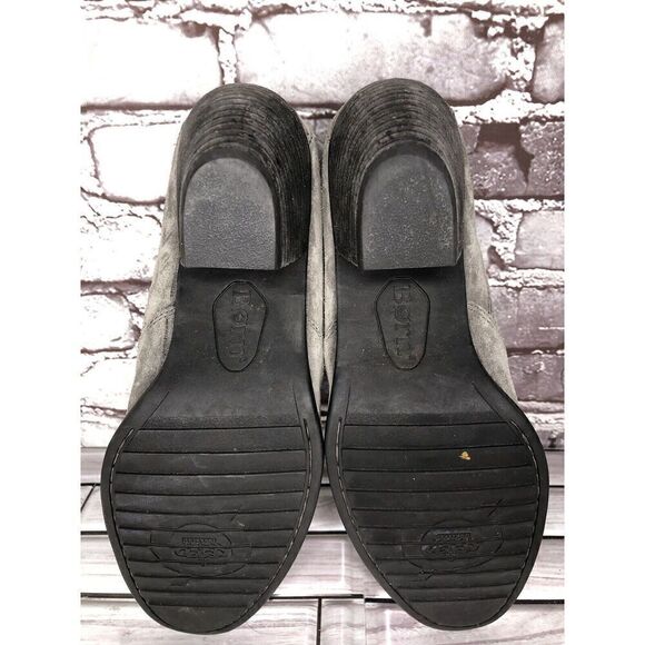 Born Fredrika Gray Suede Leather Pointed Low Cut Heel Booties Women Sz 11M US/43 - Picture 16 of 16